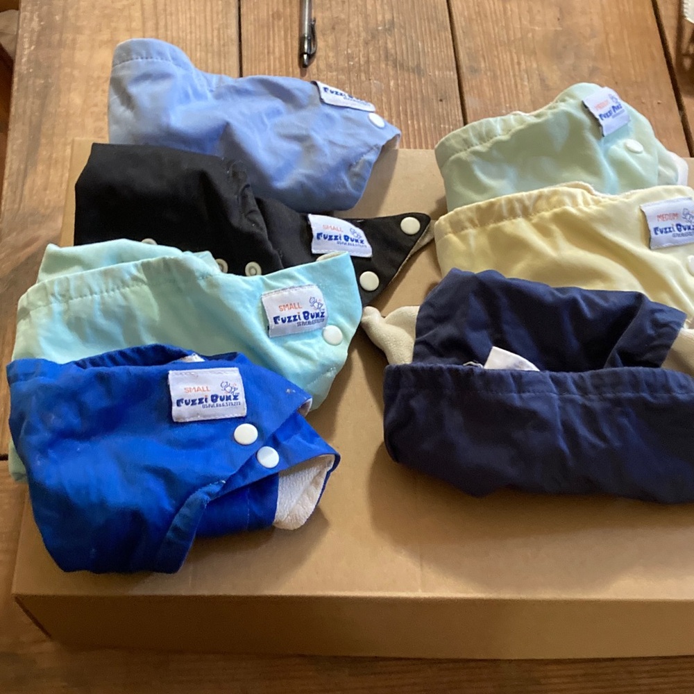 Reusable Cloth Diaper covers fuzzibunz covers small and medium 10 (7 pictured)